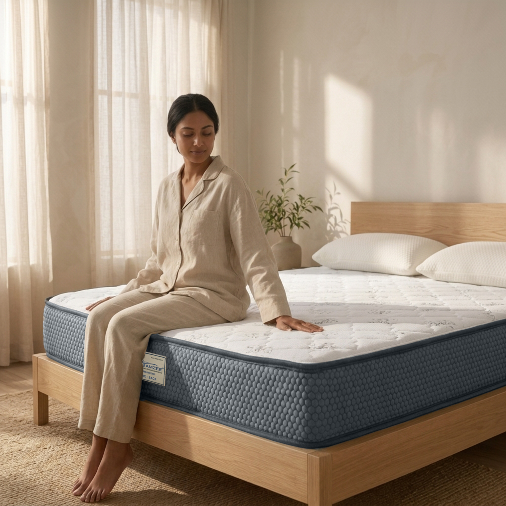 Dreamzee Ortho-Back 100% Natural Latex + Rebonded Foam Hybrid Mattress - Hard Comfort - Image 2