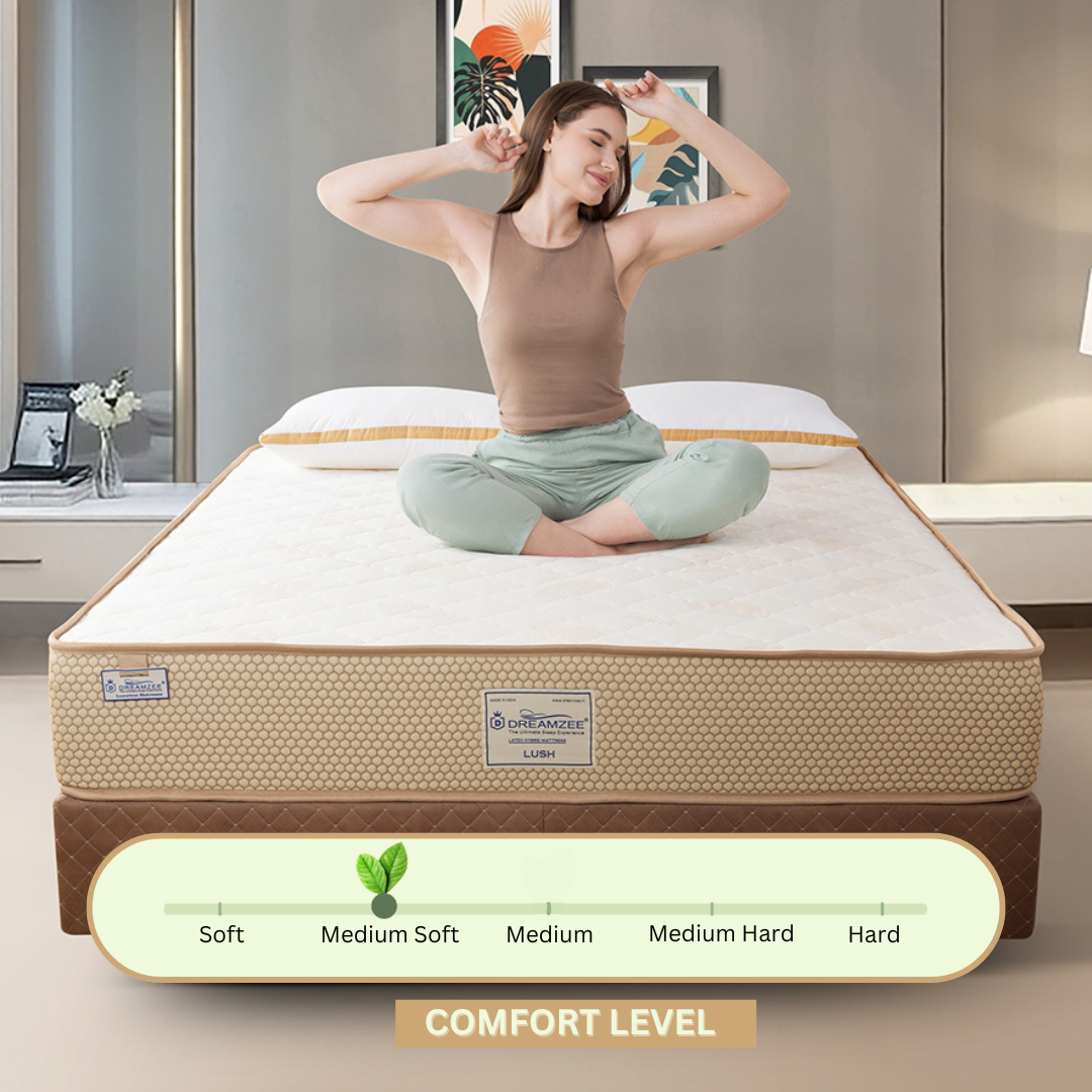 Dreamzee Lush - 100% Natural Latex + Pocket Springs Certified Hybrid Luxurious Mattress - Medium Soft Comfort - Image 6